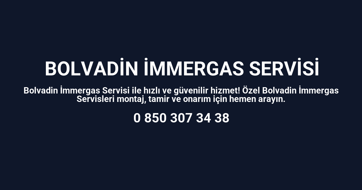 Bolvadin İmmergas Servisi